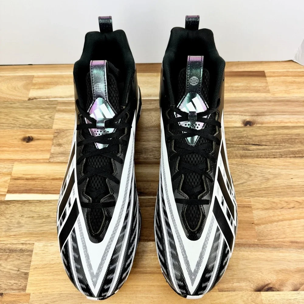 Adidas Freak Spark Football MD 23 Cleats Black White Iridescent Mens 15 - Picture 2 of 10